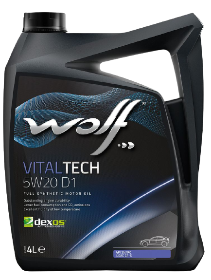 Моторное масло Wolf VitalTech 5W-20 D1, 4л 